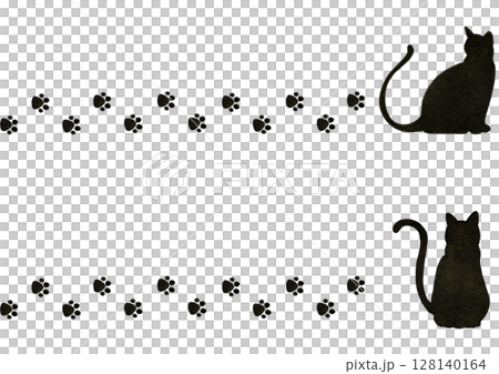 爪印貓水彩插圖 128140164