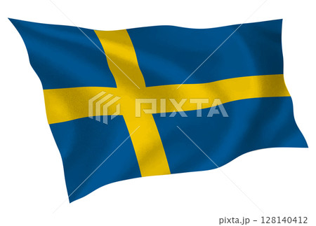 スウェーデン　国　旗　シルク　アイコン 128140412