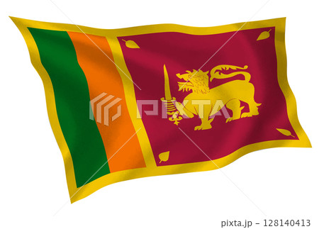 スリランカ　国　旗　シルク　アイコン 128140413