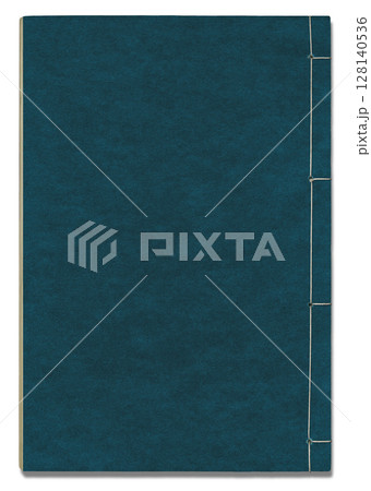 古い時代の和綴じ本、四つ目綴じの冊子 128140536