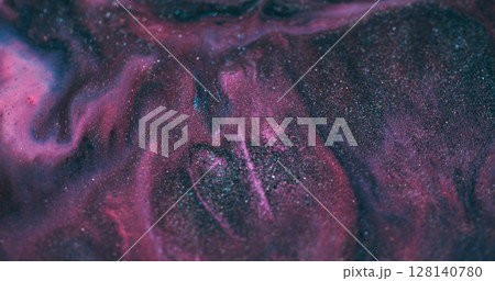Color mix. Paint background. Defocused purple pink blue liquid droplets flowing dark black stains motion on creative art abstraction. Color mix. Paint background. Defocused purple pink blue liquid droplets flowing dark black stains motion on creative art abstraction. 128140780