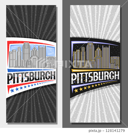 Vector vertical layouts for Pittsburgh Vector vertical layouts for Pittsburgh 128141279