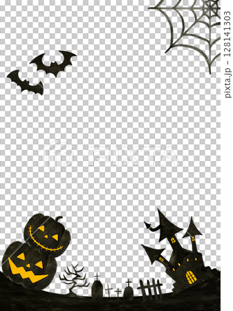 Halloween pumpkin frame illustration 128141303