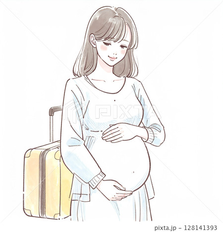 マタニティ・妊婦のイラスト素材 128141393