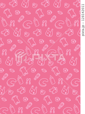 かわいい手描きのベビー用品背景パターン 128142011