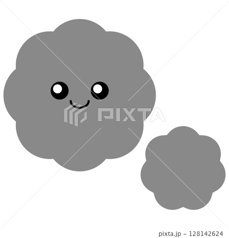 かわいいわたぼこりのイラスト 128142624