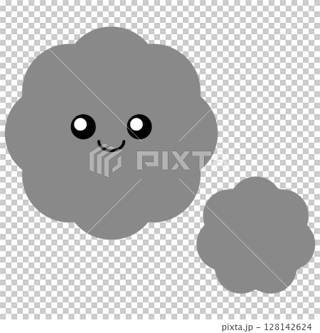 かわいいわたぼこりのイラスト 128142624
