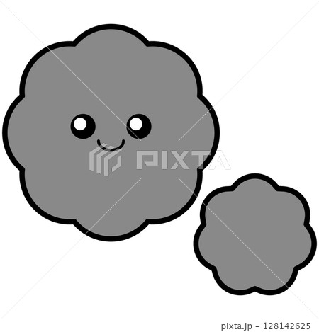 かわいいわたぼこりのイラスト かわいいわたぼこりのイラスト 128142625