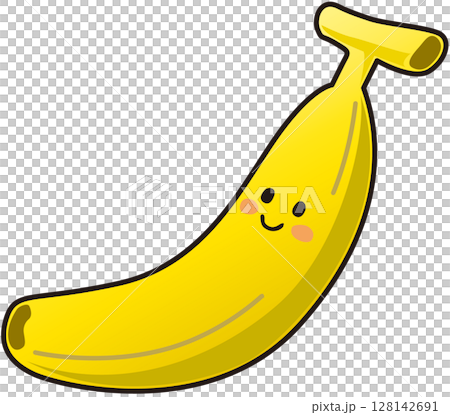 A cute smiling banana 128142691
