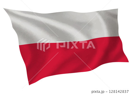 ポーランド　国　旗　シルク　アイコン 128142837