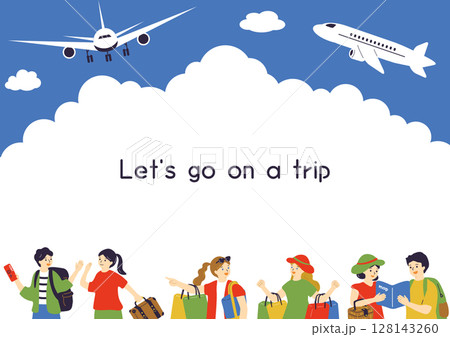 旅を楽しむ人達 128143260