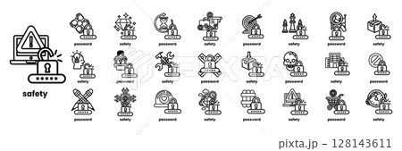 A collection of icons for various security...のイラスト素材 [128143611] - PIXTA