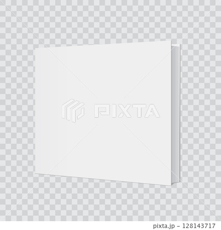 Blank White Book Mockup - Hardcover Empty Cover Vector Blank White Book Mockup - Hardcover Empty Cover Vector 128143717
