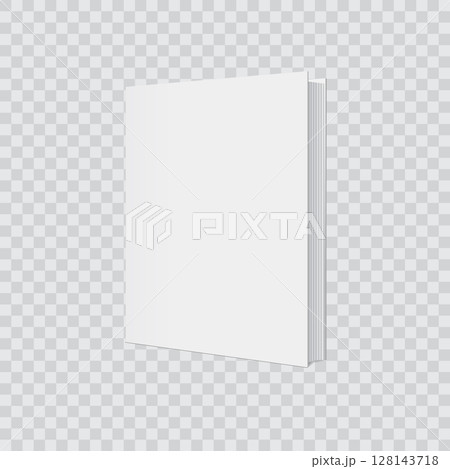Blank White Book Mockup - Hardcover Empty Cover Vector Blank White Book Mockup - Hardcover Empty Cover Vector 128143718
