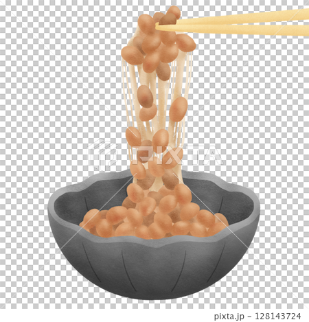 黏稠的納豆從筷子上掉下來的插圖 128143724