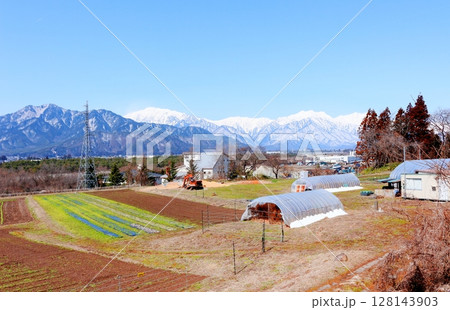 3月の信濃大町からの北アルプス 信州の山々 信州の風景 3月の信濃大町からの北アルプス 信州の山々 信州の風景 128143903