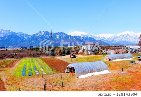 3月の信濃大町からの北アルプス 信州の山々 信州の風景 3月の信濃大町からの北アルプス 信州の山々 信州の風景 128143904