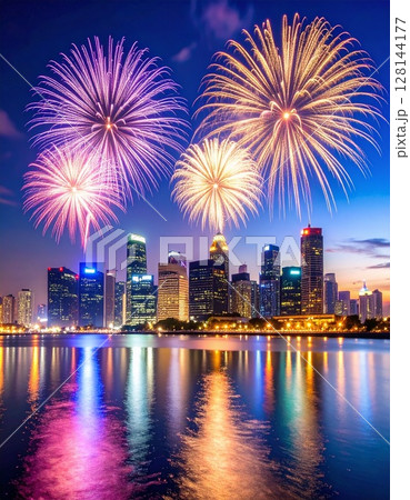 サンズの中から見るダウンタウンの花火 サンズの中から見るダウンタウンの花火 128144177