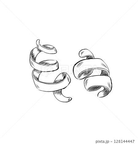 Hand Drawn Cartoon Lemon Peels Vector Illustration Hand Drawn Cartoon Lemon Peels Vector Illustration 128144447