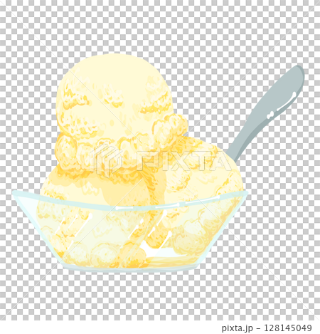 Delicious vanilla ice cream 128145049