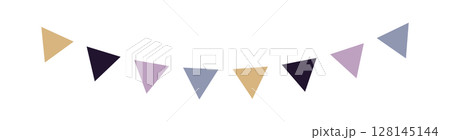パステルガーランド・三角フラッグベクターイラスト 128145144
