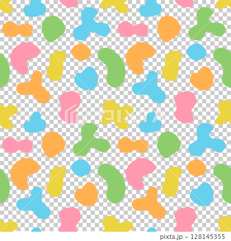 Abstract and rough geometric seamless pattern (colorful) 128145355