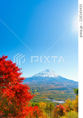 秋の富士山と紅葉台 秋の富士山と紅葉台 128145435