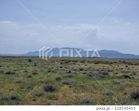 Beautiful Landscape With Mountains And Desert 128145453