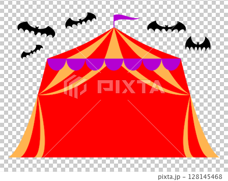 Halloween frame material: circus tent Halloween frame material: circus tent 128145468