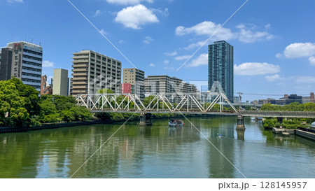 大阪 都島区 源八橋周辺の風景 大川 大阪 都島区 源八橋周辺の風景 大川 128145957
