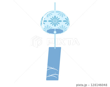 菊菱模様の風鈴イラスト 128146048