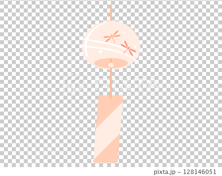 Dragonfly wind chime illustration 128146051