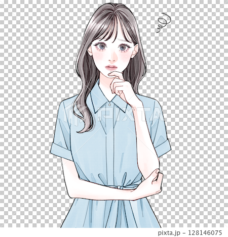 20代女性(清楚系)_悩み 20代女性(清楚系)_悩み 128146075