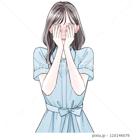 20代女性(清楚系)_恥ずかしい 128146076