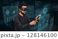 VRで操作する男性 128146100