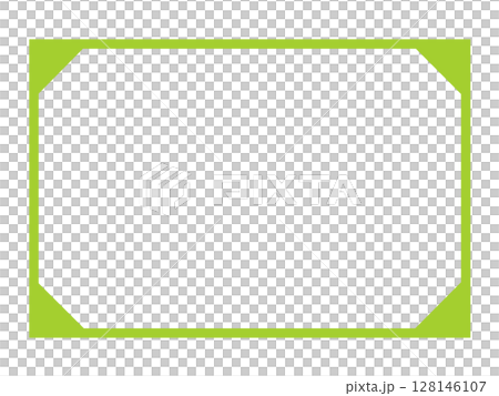 Light green frame material, simple border with diagonal cut corners Light green frame material, simple border with diagonal cut corners 128146107