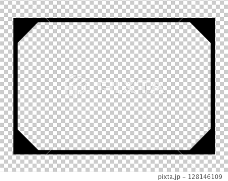 Simple border with black frame material and diagonal cut corners Simple border with black frame material and diagonal cut corners 128146109