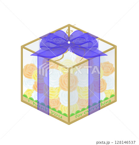 贈り物_フラワーボックスのイラスト 128146537