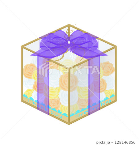 贈り物_フラワーボックスのイラスト 128146856