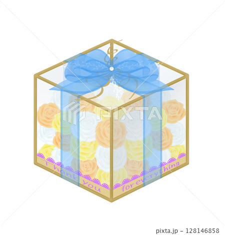 贈り物_フラワーボックスのイラスト 128146858