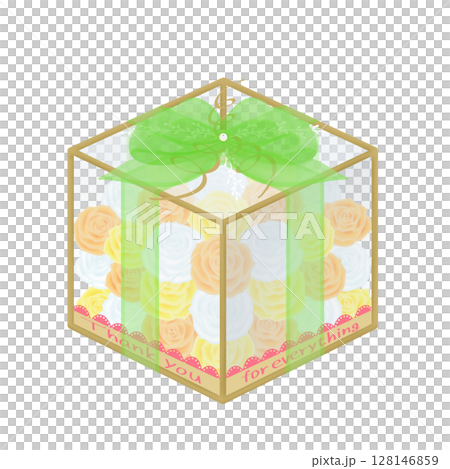 贈り物_フラワーボックスのイラスト 128146859