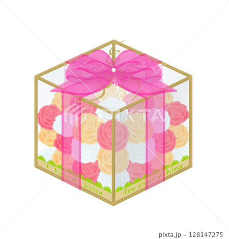 贈り物_フラワーボックスのイラスト 128147275