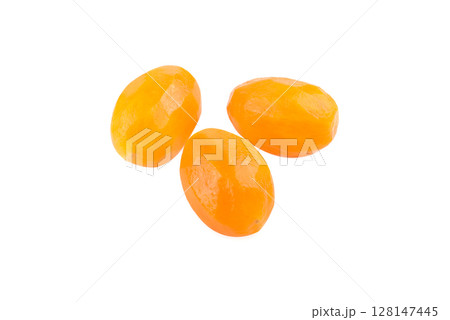 Fresh Peeled Sweet Yellow Marian Plum Fruit or Plum Mango. Fresh Peeled Sweet Yellow Marian Plum Fruit or Plum Mango. 128147445