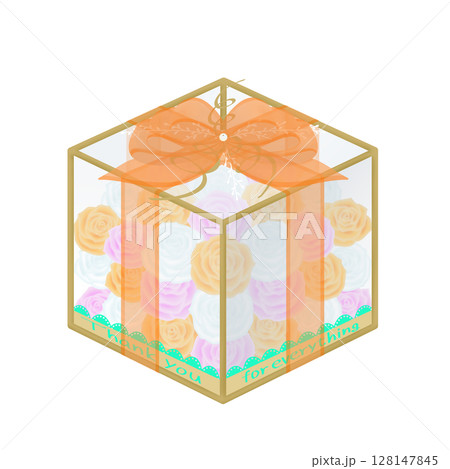 贈り物_フラワーボックスのイラスト 128147845