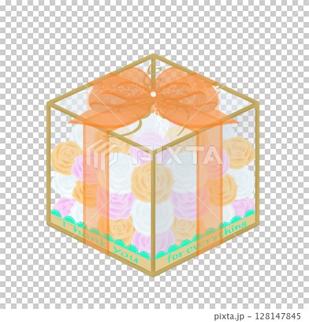 贈り物_フラワーボックスのイラスト 128147845