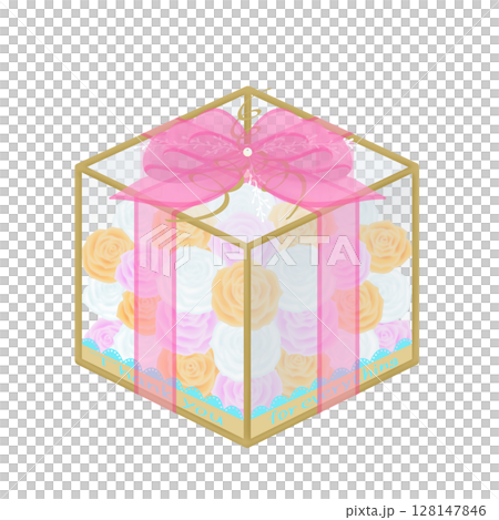 贈り物_フラワーボックスのイラスト 贈り物_フラワーボックスのイラスト 128147846