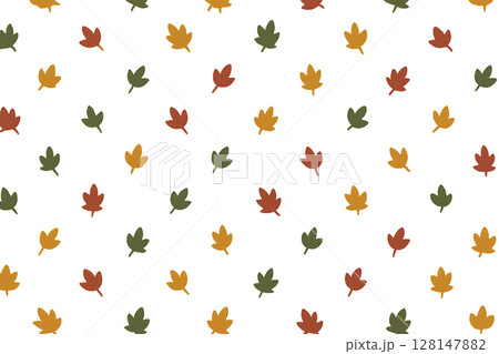 秋のカラフルリーフパターン 128147882