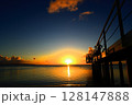 沖縄　石垣島　フサキビーチ　夕日 128147888
