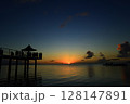 沖縄　石垣島　フサキビーチ　夕日 128147891