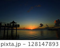 沖縄　石垣島　フサキビーチ　夕日 128147893